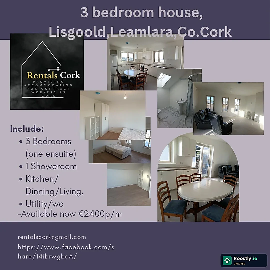 3 bed house for rent in Ballincurrig