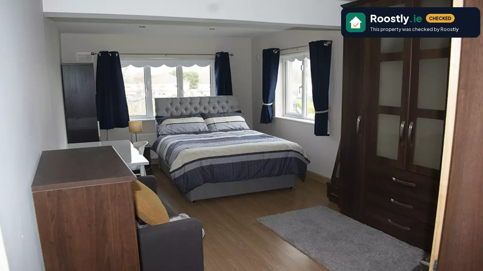 Spacious room with heating in 5-bedroom apartment, Donabate
